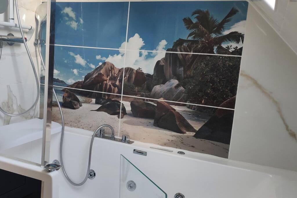Appart. T2 De Luxe +Jacuzzi, Vue Mer Et Cote Plage เลอโกซิเยร์ ภายนอก รูปภาพ